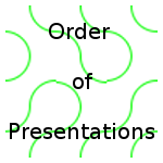 Order of Presentations